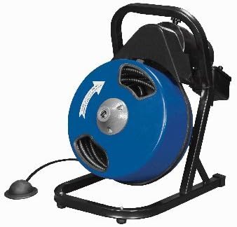 1/2 inch by 50 feet Compact Electric Drain Cleaner Drum Auger Snake (1" to 4" pipes) with Built-in GFCI and many Accessories