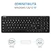 immagine 3OMOTON Tastiera Wireless per PC Windows 7/8/10, con Ricevitore USB 2.4GHz per Desktop/Laptop/Notebook, Tastiera Italiana Senza Fili, Leggera e Sottile, Nera