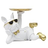 Coloris : Blanc Paris Prix Vide-Poche Statue Bulldog 27cm Blanc