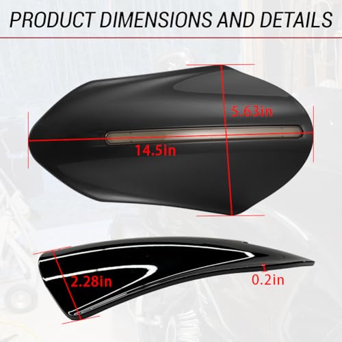 Protège-mains LED Harley Touring 2024+ noir vif feux de circulation et indicateurs