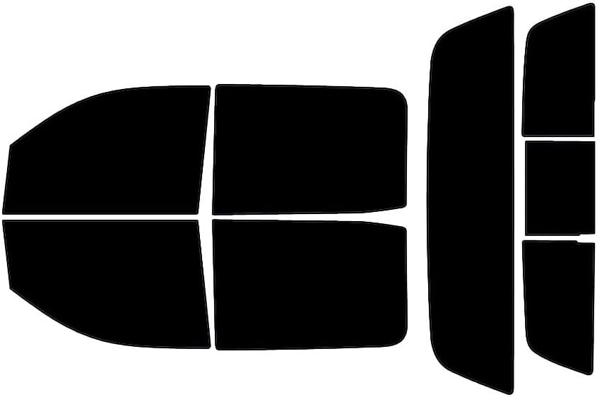 Rvinyl Window Tint Kit Compatible with Chevrolet Silverado 2014-2018 4 Door - Black 5% - Single Ply No Bubble Film - Do it Yourself Vehicle Complete Precut Kit