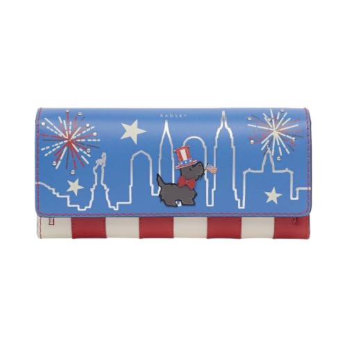 Image of RADLEY London Happy And Smile Flapover Wallet, Tranquil Blue, Tranquil Blue, One Size, Flapover Wallet
