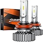 SEALIGHT H11/H8/H9 LED Bulbs, 16000 Lumens 500% Brighter H11/H8/H9 Low beam LED Bubs 6000K Daylight White Halogen Replacement Easy Installation, Pack of 2