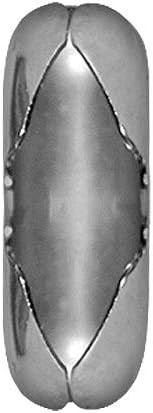 #6 Stainless Steel Ball Chain Connectors – 50 Pack Metal Bead Chain Couplings for DIY, Jewelry, Keychain, Crafts, & Dog Tags– Ball Chain Mfg., USA Made