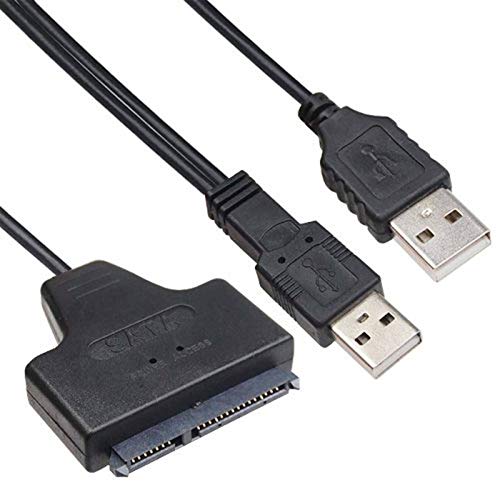 Cable adaptador USB 2.0 a SATA para disco duro 2.5 pulg miniatura 5