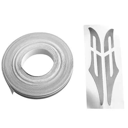 Image of Homoyoyo Pinstripe Tape 32Ft Car Body Side Stripes Auto Pinstripe Tape Decal Waistline Sticker Universal Car Hood Body Side Stripe Glossy for SUV Truck Camper Motorcycle Musical Instrument Silver