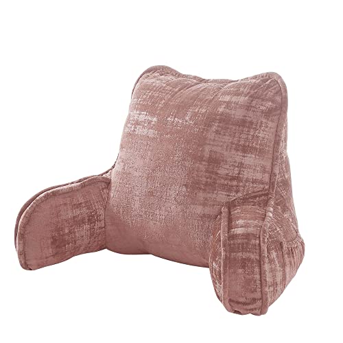 Home Soft Things BRTV201817WHR Textured Velvet Bedrest Reading Pillow With Diy Filling, Need Assembly, Backrest Armrest Pillow Chair Back Support For Sitting Up In Bed, Withered Rose cover