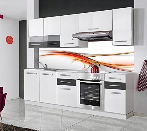  Iona M  Cucina Lineare Completa L 2,2 m  7 Pezzi + Piano di Lavoro Inclusi  Set di mobili per Armadio da Cucina Moderno Compatto