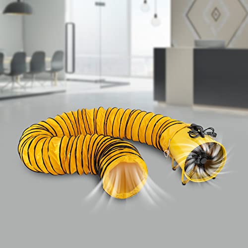 LOHISHILO Utility Blower Fan 16 Inches, High Velocity Ventilator 1100W 2160 & 3178 CFM, Portable Ventilation Fan 32.8 ft/10m Duct Hose Fume Extractor for Exhausting & Ventilating at Home and Job Site