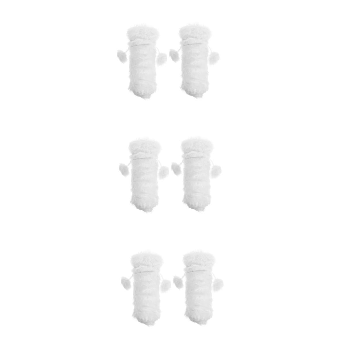 ABOOFAN 6 Pièces Ensemble de Bouteilles de Noël enveloppes de Bouteille de noël de vin Sacs de vin de de Mariage Peluche Blanche