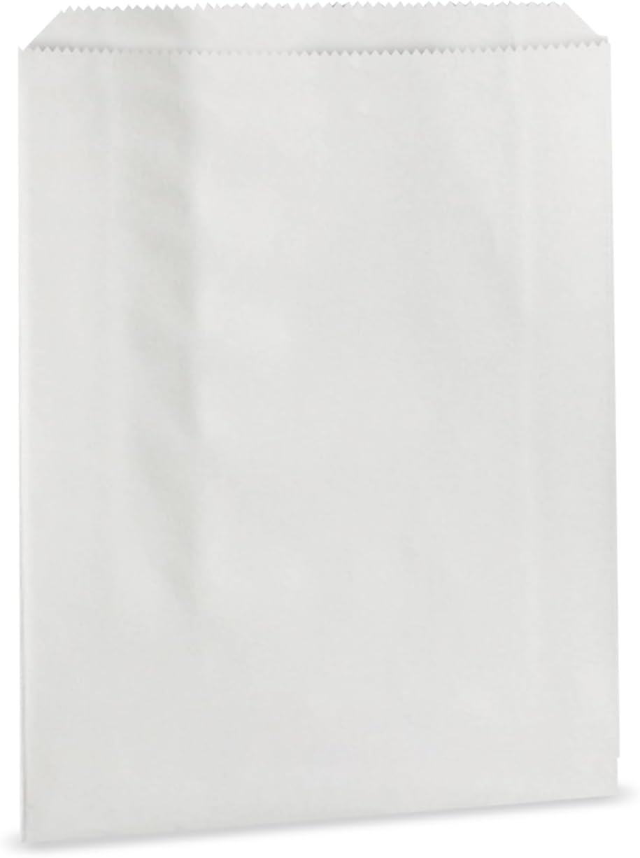 Culinware Paper Sandwich Bags, Glassine Lined Wax Paper Bag, 1000pcs, 6 x 7 x 0.75 – Food Grade Grease-Resistant Food Bags for Cookies, Pastries, Snacks, French Fries