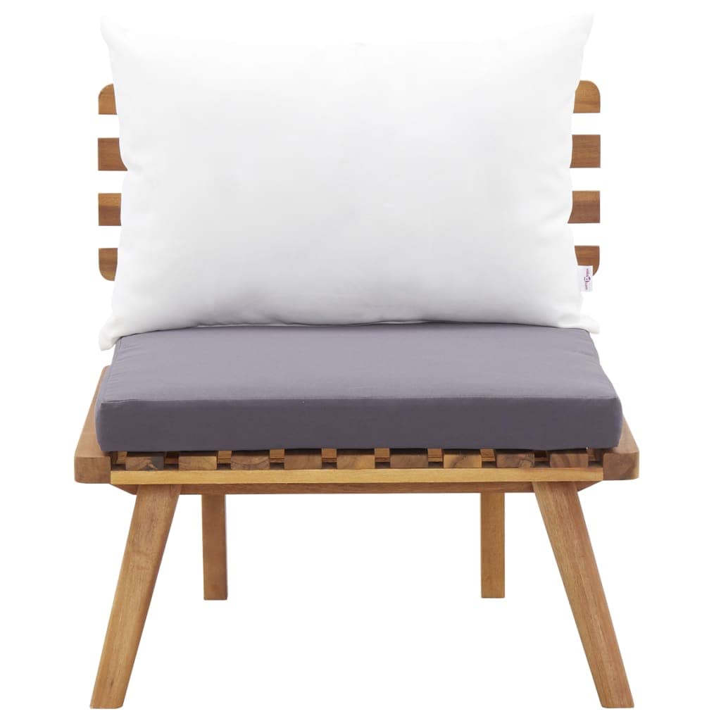 vidaXL Akazienholz Massiv Gartenmöbel 5-TLG. Gartenset Sitzgruppe Garten Garnitur Lounge Sofa Sitzgarnitur Gartensofa Ecksofa Mittelsofa