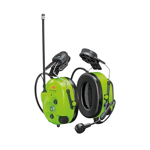 3M Peltor WS LiteCom Pro III GB - Auriculares de diadema con auriculares, color verde neón, SNR32 dB (A)