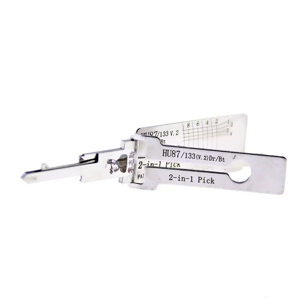 Auto HU87 LiShi 2 in 1 Lock Pick and Decoder for Car, Car Key Reader, Professional Locksmith Tools (HU87)