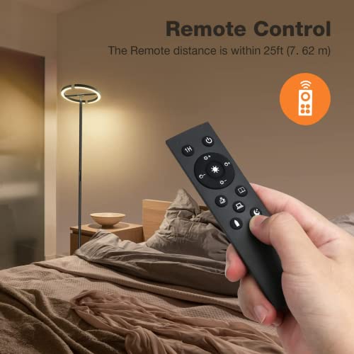 Floor Lamps For Living Room,Sibrille Modern Stepless Dimmable Standing Lamp 3000-6000K,20W Led Rotatable Reading Standing Light,Touch&Remote Control Uplighter Floor Lamp For Living Room Bedroom Office #TOP3