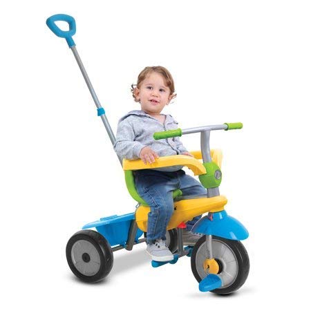smarTrike Lollipop 3 in 1 Tricycle, Smart Trike Push Trike - Yellow-Green-Blue