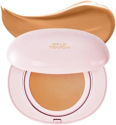 milktouch Cushion Foundation, 24H Flawless Skin, Radiant Shine, No Oxidation, Long-Lasting, Non-Creasing, 60% Hydrating Skincare Infused Korean (27N Chai)
