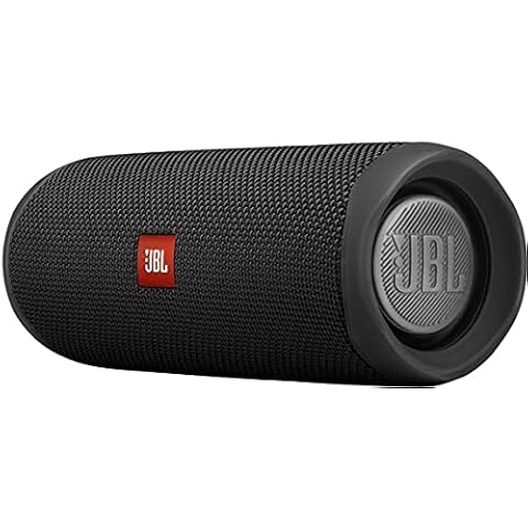 JBL Flip 5 Portable Bluetooth Speaker with Rechargeable Battery, Waterproof, PartyBoost compatible, midnight Black Cover