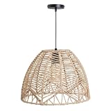 Lámpara de techo de fibra papel natural de 35x35x25 cm
