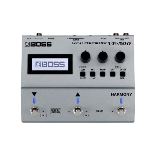 BOSS Vocal Performer Effects Processor Guitar Pedal (VE-500), Silver