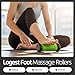 Logest Foot Massage Roller - for Trigger Point Therapy, Injury Rehabilitation & Deep Tissue Massage - Prevent Stiffness & Improve Strength - Silicon with Nodules (Blue - Green 2 Pack)