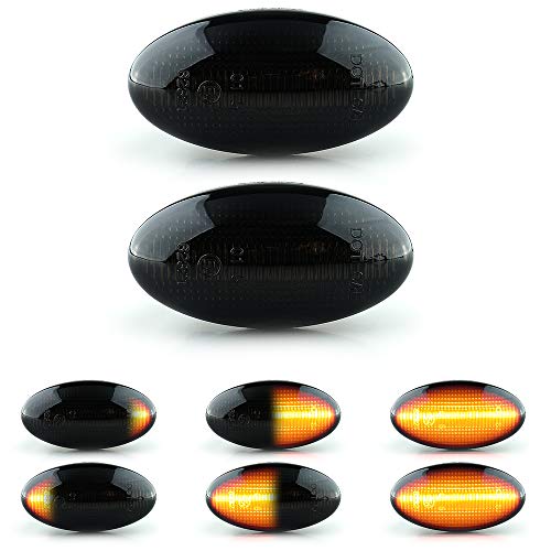 2 indicatori di direzione a LED per parafango, con...