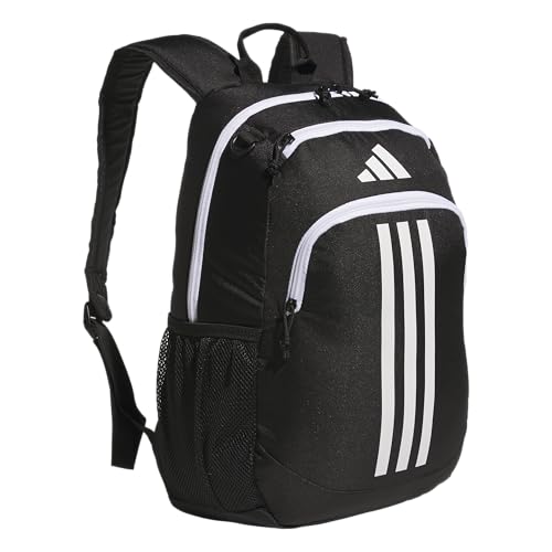 adidas Mochila para meninos Originator (23L) bolsa esportiva média durável para laptop, preta/branca, tamanho único, Preto/branco, One Size, Mochila Originator (23l) tamanho médio durável atlética