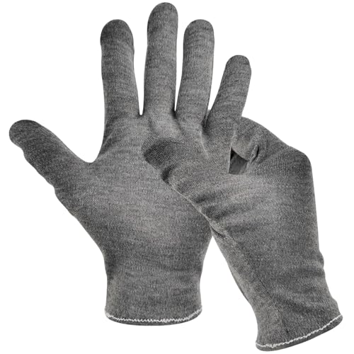 1 Pair(2Pcs) Cotton Gloves for Eczema and Dry Hands, Moisturizing Gloves, Work Gloves for Men, Women, SPA, Jewelry Inspection (Grey, 1 Pair)