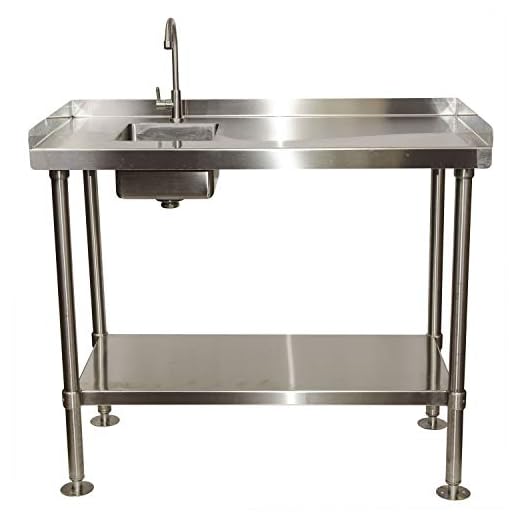 RITE-HITE Stainless-Steel Fillet Cleaning Table - Left Sided Sink
