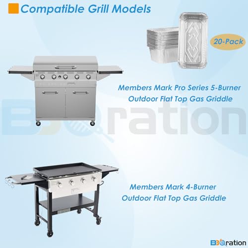 Image of 20-Pack Aluminum Drip Liner for Members Mark Grill Parts