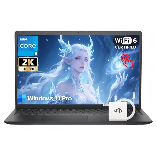 Dell 15.6" 2K Touchscreen Business Laptop, Intel 10-Core i5-1334U(Beat i7-1250U) 32GB RAM 1TB SSD, Laptop for College Students with Wi-Fi 6 Numeric Keypad Long Battery Life Win 11 Pro, W/Accessory