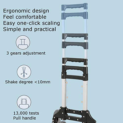 Draagbare Opvouwbare Trapklimmerwagen, in Hoogte Verstelbare Aluminiumlegering Heavy Duty 176 Lbs Capaciteit… - Afbeelding 5