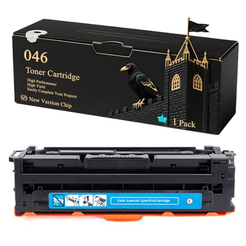 046 Toner Cartridge Compatible for Canon LBP-653Cdw MF-734Cdw LBP-654Cx MF-735Cx MF-732Cdw Printers, With Chip, 6500 Pages, Vibrant Colours (1 Pack Cyan)