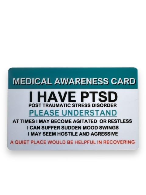 PTSD Medical Awareness Card/Badge