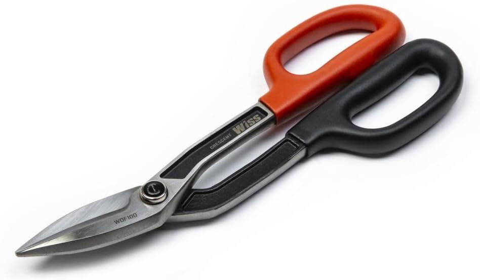 Crescent Wiss 10" Offset Pattern Tinner Snips | WDF10O | Heavy-Duty Precision Cutting Tool for Home Improvement and Repair