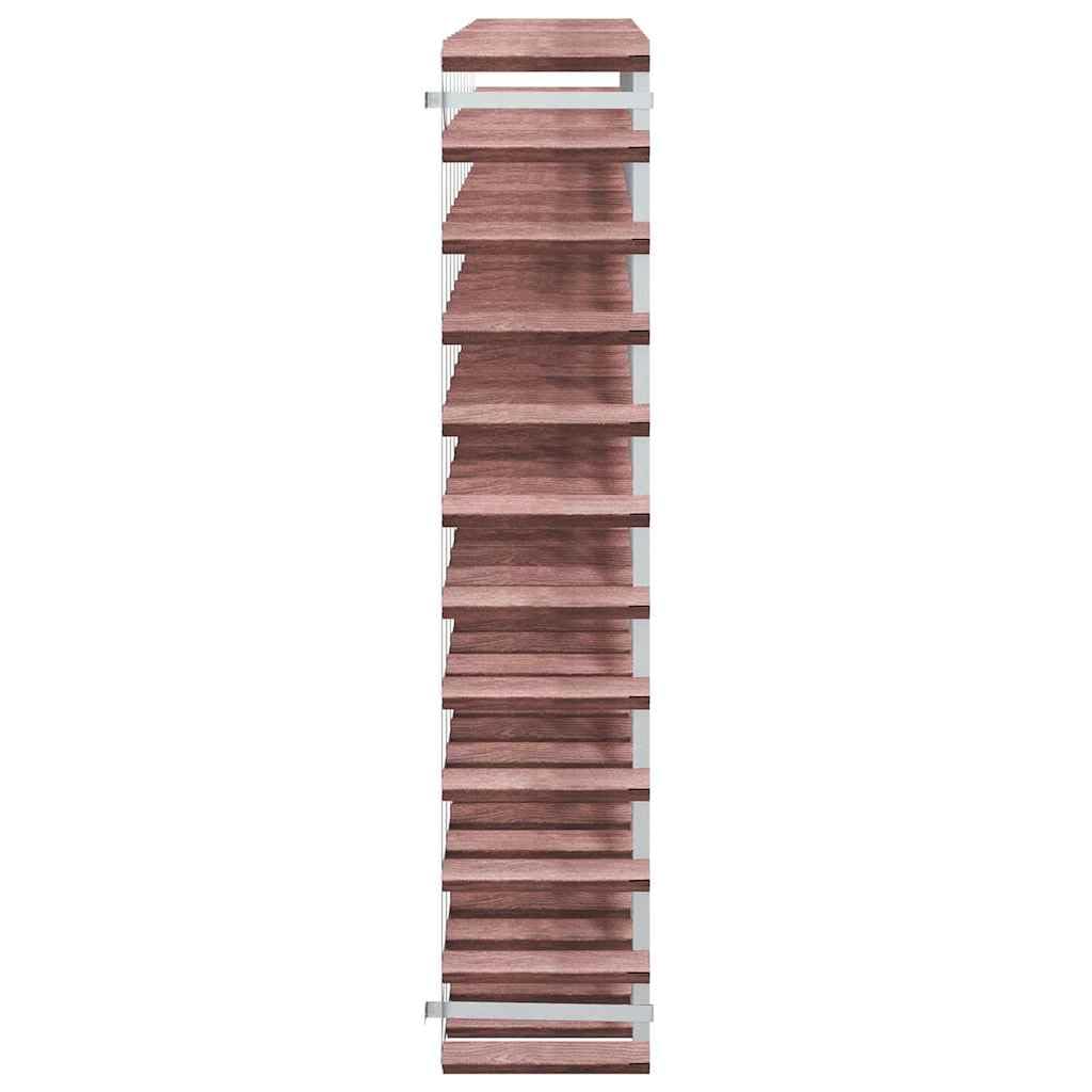 Estante para 120 Botellas de Vino, Marrón, Madera de Pino Maciza, 12