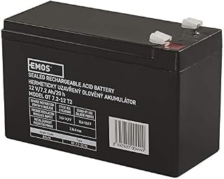 Emos bezobsługowy akumulator ołowiowy (12 V, 7,2 Ah Faston 6,3 mm, 1 sztuka, b9674