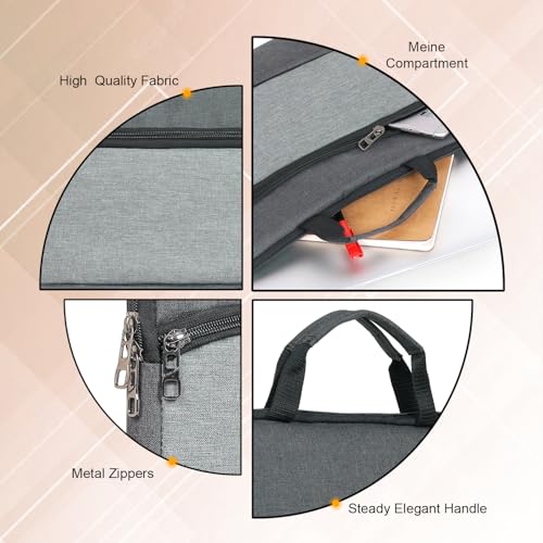 Image of Water Resistant Laptop Sleeve with Handle & Accessories pocket Universal compatible for 15 Inch to 15.6 inch Inches laptops Dell, HP, Lenovo, Asus and all other Notebook etc. (Dark Grey)
