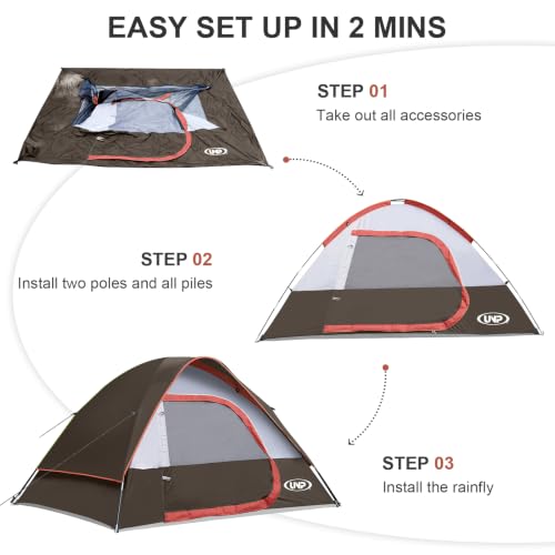 Image of Camping Tent 2-4 Person Dome Tents