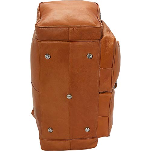Piel Leather 24In Duffel with Pockets, Saddle, One Size