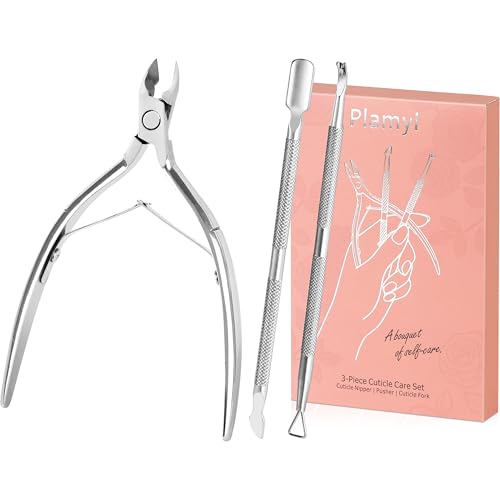 Cuticle Trimmer and Pusher Set - Stainless Steel Cuticle Nippers