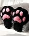 ZFKJERS Cosplay Tierkatze Kunststoffkrallen für Fursuit Füße Pfotenschuhe Pelzige Pfotenpantoffeln Erwachsene Kostüm Zubehör Set (Grau)