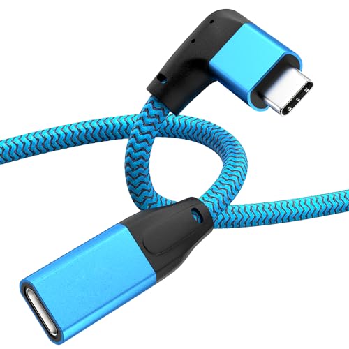 UseBean Right Angle USB C Extension Cable 1.8m, USB-C 3.1 Male to Female 4K Video Cord,Gen 2 10Gbps,90 Degree Type C Extender,Compatible with MacBook Pro/Air,iPad Pro,Galaxy S23,Nintendo Switch