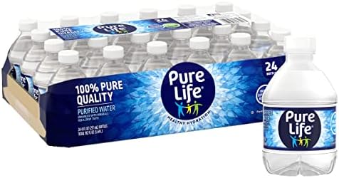 Pure Life, Purified Water, 8 Fl Oz, Plastic Bottled Water, 24 Pack