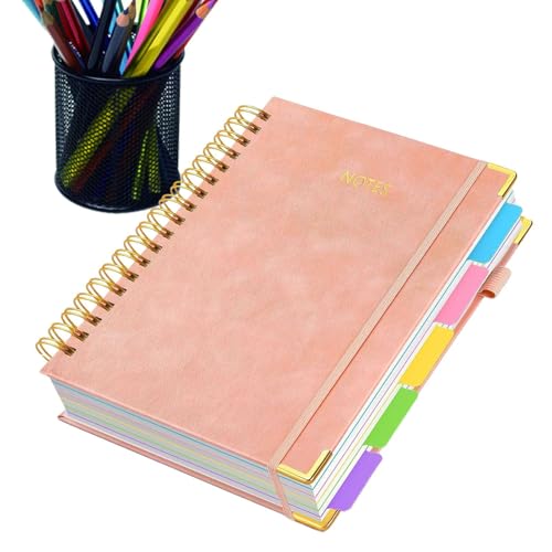 Carnet de notes à spirale B5 ligné 300 pages avec séparateur amovible