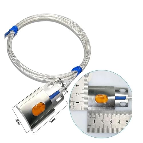 Sensor de temperatura Pt100 Clase A con cable de 4 metros para tuberías cilindricas 3