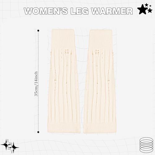 Image of XEPST Knitted Harajuku Leg Warmers Kawaii Leg Warmers Lolita Leg Warmer Socks Gothic Leg Cover Ankle Socks for Women Girls