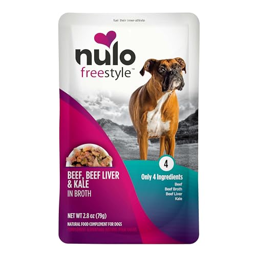 Image of Nulo Freestyle Beef, Beef Liver, & Kale in Broth Real Meat Dog Food Topper, 2.8 Ounce (Pack of 24)