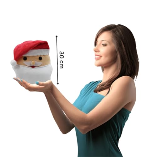 Image of Tickles Santa Claus with Beard & Cap Soft Stuffed Plush Toy for Kids Boys & Girls, Christmas Day (Size: 30 cm, Color: Red)