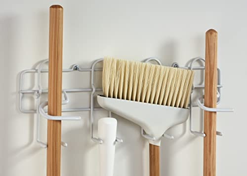 image for ClosetMaid 3462 Broom & Mop Holder for Wall or Door Mount, Durable Whi